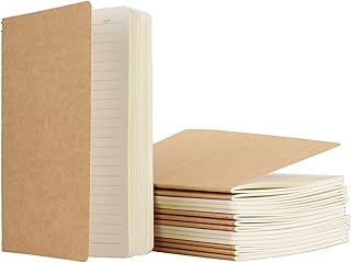 6 Pcs Pack Kraft Notebook A5 Ruled Note Pad, Travel Journal 64 Pages/ 32 Sheets Memo Notepads Planner Perfect for Travel School