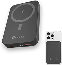 Beetel MagVibe Series WR10 Magsafe 10000mAh Magnetic 15W Wireless Power Bank for Apple iPhone, Samsung, OnePlus, All Smartphones|Qi Enabled Devices|3M