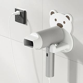 Hair Dryer Holder for Bathroom Universal Blow Dryer Rack Stand Space-Saving Organizer for All Hair Dryer Models