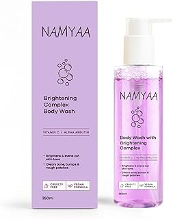 Namyaa Body Wash With Niacinamide Vitamin C Brightening Complex Fades Dark Spots Evens Skin Tone Gentle Daily Shower Gel 250ml Pack Of 1