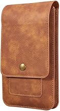 WHITBULL Multi Function Leather Holster Pouch Belt Clip Case Mobile Phone, Card, Powerbank Holder Compatible with Motorola G9 Power/Motorola G 5G Plus