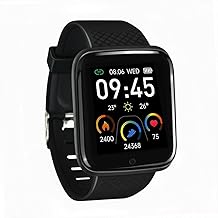 Bouncefit M I D116 Fitness Band Smart Watch for Men, Women, Boys, Girls, Kids – Single Touch Interface, Water Resistant, Workout Modes,Quick Charge Sp