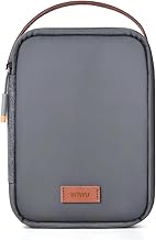 WiWU Minimal Waterproof Travel Pouch | Gadget Bag | Electronic Organizer Case for MacBook Power Adapter Charger Cables Power Bank Tech Pouch Leather H