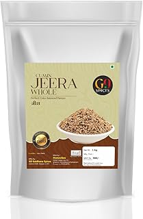 G9 Spices Premium Jeera Whole 1kg – 100% Natural Cumin Seeds | Bold Aroma & Rich Flavor | Cleaned & Hygienically Packed | Ideal for Cooking & Tadka