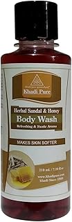 Khadi Pure Herbal Sandal & Honey Body Wash, 210 ml