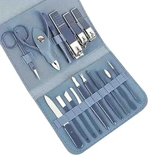 Manicure Set Professional Nail Clippers Pedicure Kit, 16 pcs Stainless Steel Nail Care Tools Grooming Kit with Luxurious Travel Leather Case for Thick