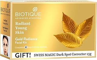 Biotique Gold Radiant Skin Youth Facial| 6-Step Facial Kit for Radiant Skin| Ayurvedic and Organically Pure| 100% Botanical Extracts| Suitable for All