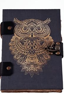 R.C. Vintage Owl Printed Journal Diary Vintage Hardcover Dairy for Travel, Blank Printed Notebook for Girls and Boys (120 Plain Vintage Paper, 5 * 7 I
