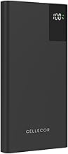 CELLECOR CLPB-50 D-10000mAH Power Bank | 10W Fast Charge | Dual Output | Input-Type C | Power LEDs Display Indicator | On/Off Switch- Black