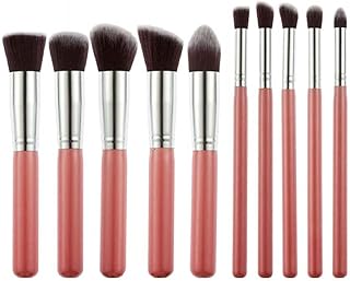 Professional Makeup Brush Set of 10, Foundation Brush Powder Brush Eyeshadow Brushes (Pink)