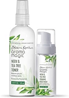 Aroma Magic Neem & Tea Tree Pwrd by Niacinamide Combo | Foaming Face wash 100 ml + Toner 100 ml |Pack Of 2