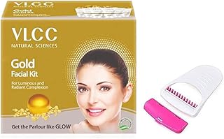 Gold Facial Kit for Luminous and Radiant Complexion (60g) with Disposable Touch Skin Blade / Prep Razor (Set of 2) by Janvi Enterprises