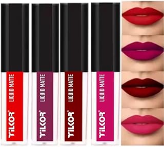 Mini Lipstick Red – Gorgeous Red Matte Lipstick with Full Coverage, Rich Color, Long-Wearing Formula, and Smooth Application – Pack of 4 – Full Covera