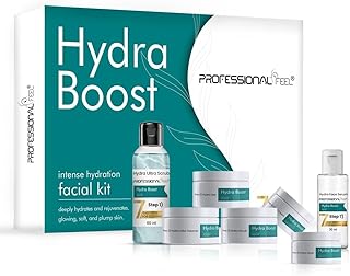 Professional Feel Hydra Boost Intense Hydration Facial Kit, Intense Hydration Facial, Glow with Hydra Boost (Set of 7) 300 gm