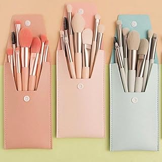 Makeup Brushes, Makeup Brush Set Mini, 8 PCS Travel Make Up Brush Kit, Cosmetic Brushes for Face Foundation Blush Eye Shadow