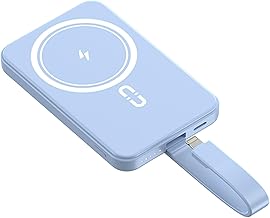 GIZMORE iMAGPro 10000mAh Magnetic Wireless Power Bank|15W Wireless Fast Charging + 20W Wired Charging | Type C PD & L- Port with InBuilt Type - C to L