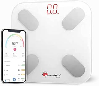 PowerMax Fitness BCA-150 BMI Weight Machine For Body Weight, Digital Body Fat Analyzer & Smart Body Composition Weighing Scale, 13 Body Parameters, IO