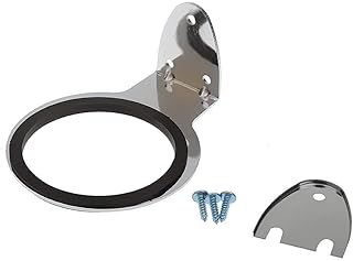Stainless Steel Hair Dryer Wall Mount Holder Stand Bracket (Silver)