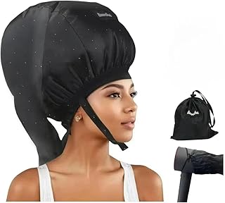 Hooded Hair Dryer， Ideal Hair Diffuser for Curly Hair， Your Ultimate Solution - Spacious Capacity Blow Dryer Cap for Rapid Styling of Curls（Size Mediu