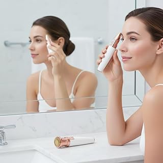 zedx Facial Hair Removal Machine for Women – 2 in 1 Eyebrow Trimmer Pen & Upper Lip Remover, Electric Face Trimmer & Epilator – USB Rechargeable, Pain