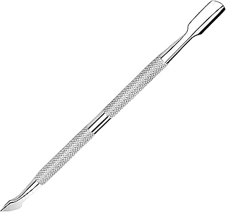 TANRAJYA Cuticle Pusher & Nail Polish Remover Tool – Dual End Stainless Steel Manicure & Pedicure Tool for Cuticle Cleaning, Trimming & UV Gel Polish