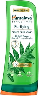 Himalaya Purifying Neem Face Wash|Clinically proven to fight against acne and pimples|Gently cleanses|100% naturally derived Neem|Works from 1st wash|