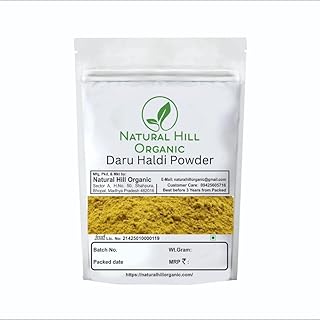 Natural Hill Organic Daru Haldi Powder-150g- Ground Turmeric Root - Culinary Spice for Cooking and Beverages-Natural-No Preservative-दारु हल्दी पाउडर