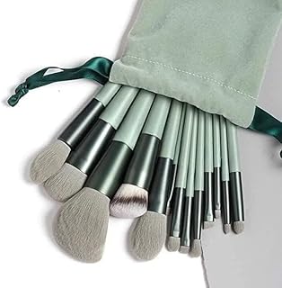 KN Mall Makeup Brush Set, 13 Pieces Mini Cosmetic Brushes for Face, Eyes, Foundation, Powder, Blush with Travel Case