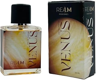 Realm Eau de Parfum for Women | Venus | Romantic Rose & Smoky Oud Fragrance | Warm Spicy Floral Scent | Long Lasting Luxury Non-Gas Perfume |50 ml