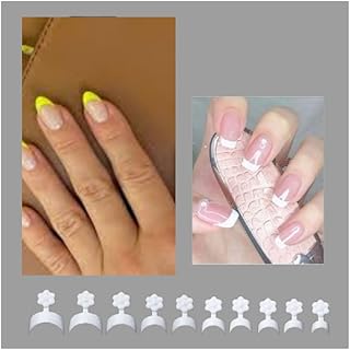 Acrylic Nail Tips – 500 Pieces False Nails for Extension, Professional Nail Art Salon Manicure Set (Natural, French)