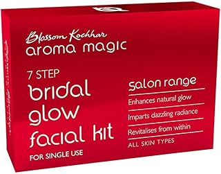 Aroma Magic 7 step Bridal Glow Facial Kit| Enhance Natural glow + Dazzling radiance & Revitalises | with Turmeric & Rose Extracts| All Skin type| Sing