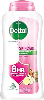 Dettol Skincare Body Wash and Shower Gel for Women and Men, 250ml | Soap-Free Bodywash | 8h Moisturization