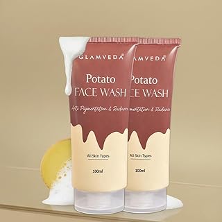 Glamveda Potato Anti Pigmentation Face wash | Reduces Hyperpigmentation & Clarifies skin | No Paraben, SLS, silicone | All Skin Types | Pack of 2