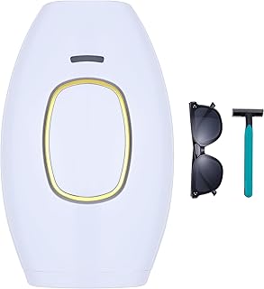Ice Pulsed Light Epilator, Definitive Laser Epilator, Pulsed Light Women's Epilator for Women and Men, Face, Body, Bikini (White)