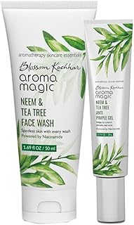 Aroma Magic Neem & tea tree (PWRD by niacinamide) Combo| Face wash- 50ml + Anti Pimple Gel- 20gm | Pack Of 2