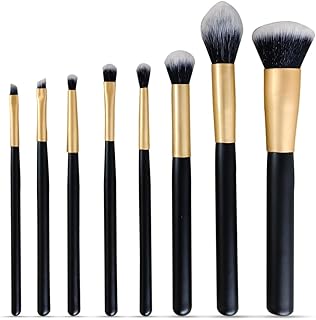 Sanfe Makeup Brush Kit – Pack of 8 | Foundation, Blusher, Powder, Blender, Concealer, Eye Shadow, Nasal Shadow & Lip Brush | Soft Dense Bristles | Pro