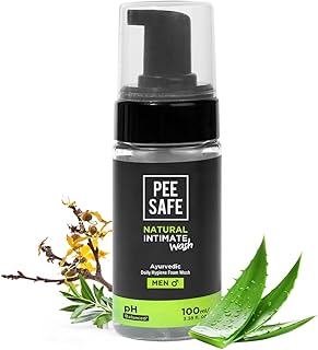 Pee Safe Natural Intimate Wash for Men | Tea Tree Essential Oil | Ayurvedic | Mens Intimate Wash | Men Genital Wash | Mens Ball wash | Men's Intimate