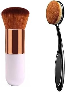 Oval Makeup Brush With Professional Blush Brush Foundation Cosmetic Brushes Tool Combo Pack