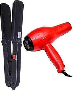 Nirvani Combo of NHC-522 hair Straightener & CH-2888 Red hot and cold air 2 in 1