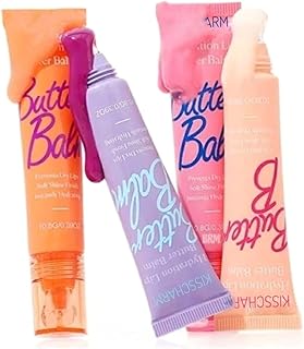 Butter Balm Lip Moisturizer Set of 4 | Deep Hydrating Butter Lip Balm Collection with Soft Shine | Nourishing Multi-Color Lip Care for Smooth, Glossy