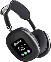 pTron Studio Pixel, 70hrs Playtime, Dual Device Pairing, Wireless Over Ear Headphones w/HD Mic, TruTalk AI-ENC Calls, 40mm Drivers, Pristine Sound, RG