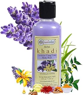 Khadi Rishikesh Herbal Lavender Body Wash - 210ML | Deep Cleansing, Nourishing, Moisturizer, Calming Lavender and Ylang Ylang Shower Gel for Men & Wom