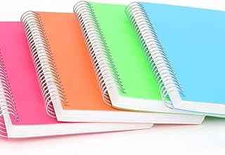 Premium Spiral Notebook Plain A4 Size, Unruled 70 GSM Paper, Multipack, (Pack of 4) with college and school Office Stationery Student Supplies Creativ