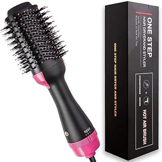 Hot Air Brush 3 IN 1 Hair Dryer Brush,One Step Hair Dryer & Styler & Volumizer & Hair Curler, Negative Ions Comb Straightener Salon/Curly Reduce Frizz