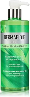 Dermafique Aqua Cloud Hydrating Shower Gel – 500ml, Body Wash for Women & Men, 24 hr Hydration, Hyaluronic Acid & NMF, Sensitive, Dry, Oily, Normal Sk