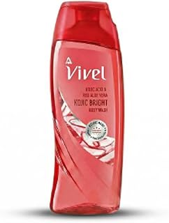 Vivel Kojic Bright Body Wash 200ml, Bodywash With Kojic Acid & Red Aloe Vera For Even Skin Tone, Dermatologist Tested, No Paraben, Shower Gel for Wome