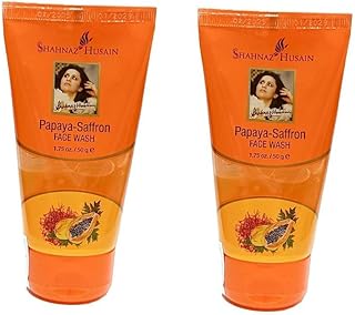 Shahnaz Husain Papaya-Saffron Face Wash |50g. (Pack of 2)