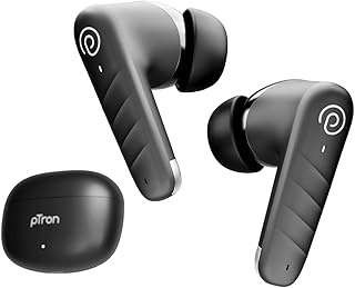 pTron Bassbuds Spark in-Ear TWS Earbuds with Stereo Sound, 40Hrs Playtime, Stereo Calls, Bluetooth V5.3 Headphones with Quick Pairing, Touch Control,