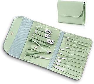 8-in-1 Manicure Pedicure Grooming Kit for Men & Women – Stainless Steel Nail Clippers Set with Travel Case for Hand, Foot & Facial Care (Multicolor)
