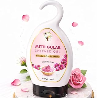 The Herbal Blend’s Mitti Gulab Shower Gel | Herbal Rose Extract Infused Body Wash for Gentle Cleansing, Uplifting Fragrance & Daily Skin Refreshment |